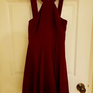 Lulus Burgundy chiffon dress